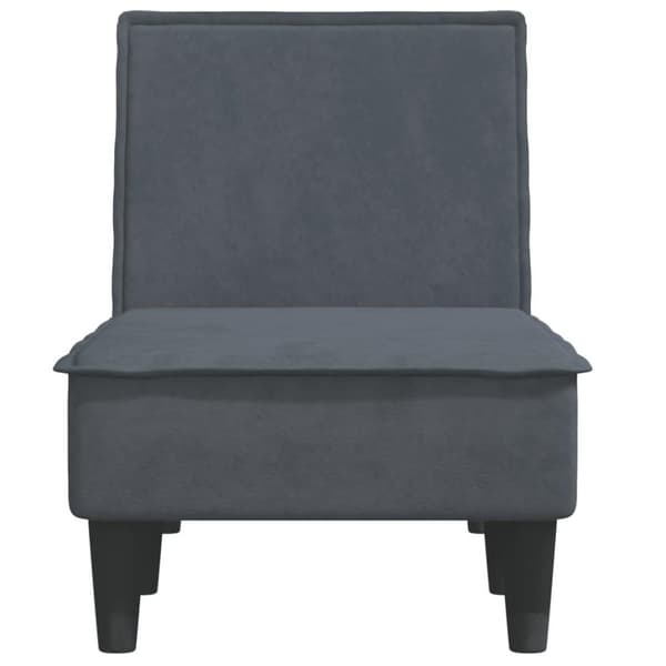 vidaXL chaiselong velour mørkegrå