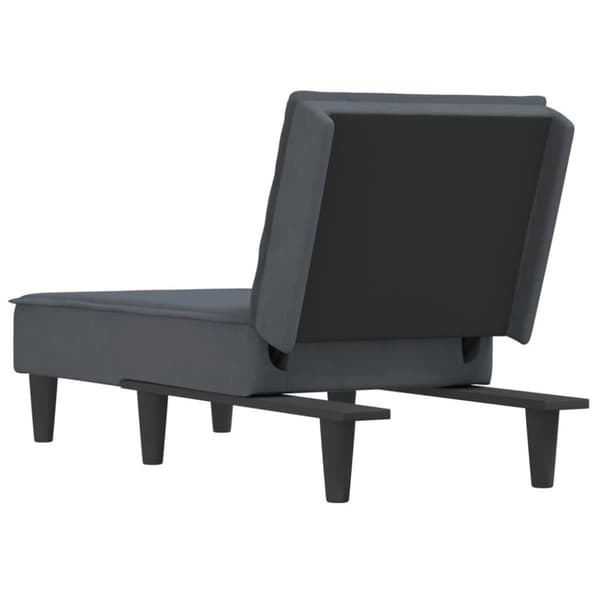 vidaXL chaiselong velour mørkegrå
