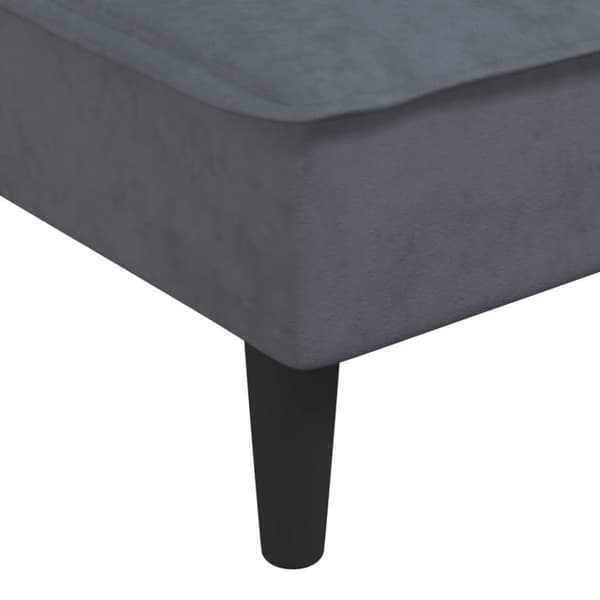 vidaXL chaiselong velour mørkegrå
