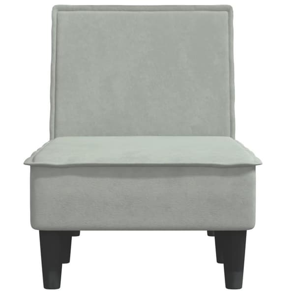 vidaXL chaiselong velour lysegrå