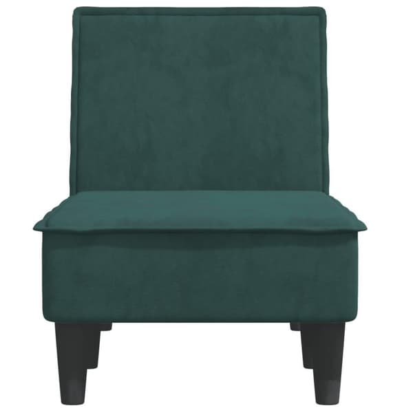vidaXL chaiselong velour mørkegrøn