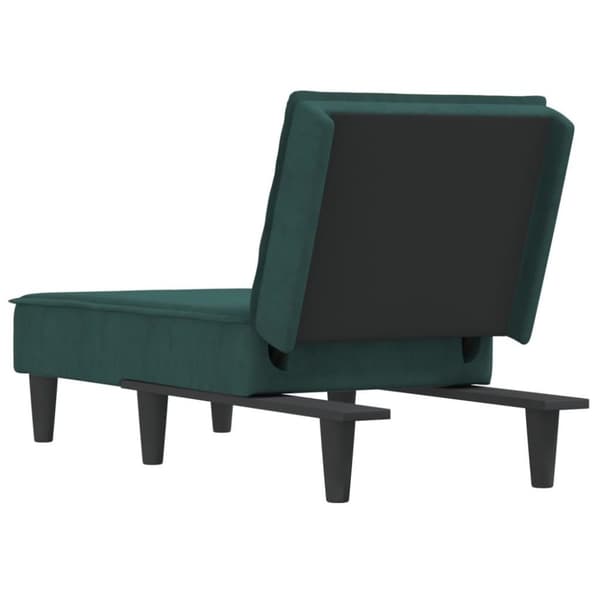 vidaXL chaiselong velour mørkegrøn