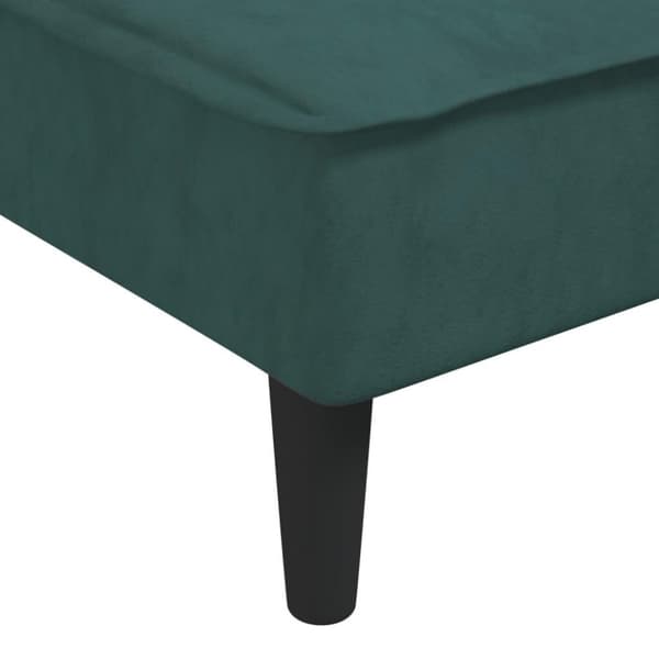 vidaXL chaiselong velour mørkegrøn