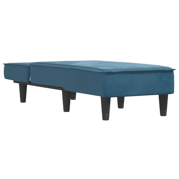 vidaXL chaiselong velour blå