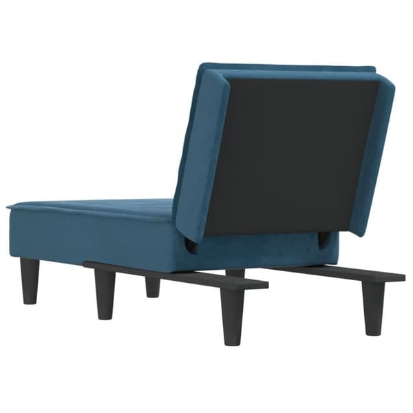 vidaXL chaiselong velour blå
