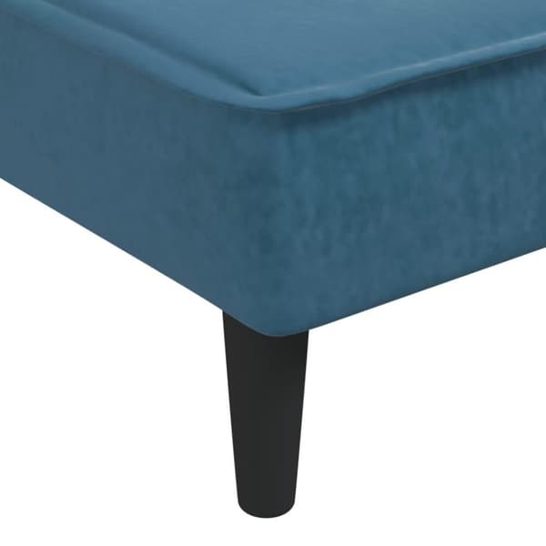 vidaXL chaiselong velour blå