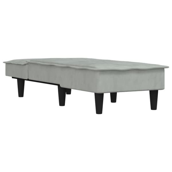 vidaXL chaiselong velour lysegrå