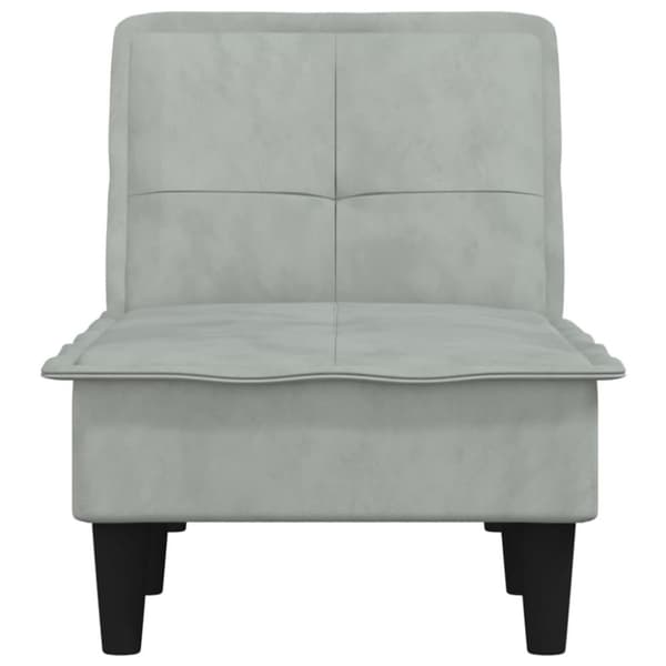 vidaXL chaiselong velour lysegrå