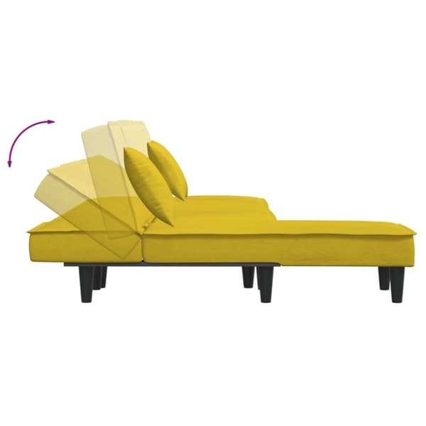 vidaXL chaiselong velour gul