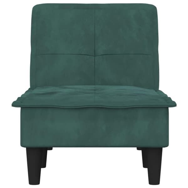 vidaXL chaiselong velour mørkegrøn