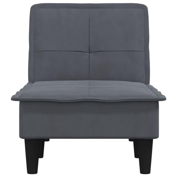 vidaXL chaiselong velour mørkegrå
