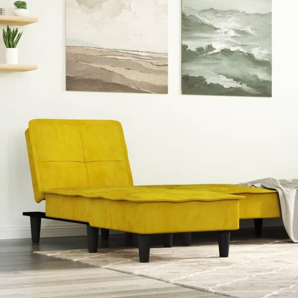 vidaXL chaiselong velour gul