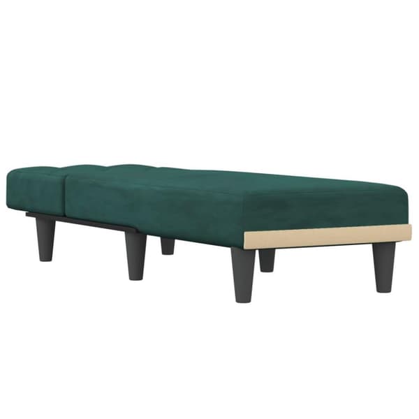 vidaXL chaiselong velour mørkegrøn