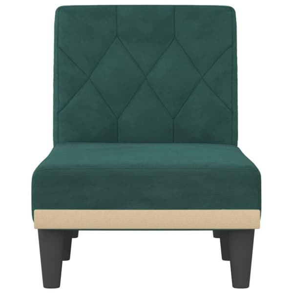 vidaXL chaiselong velour mørkegrøn