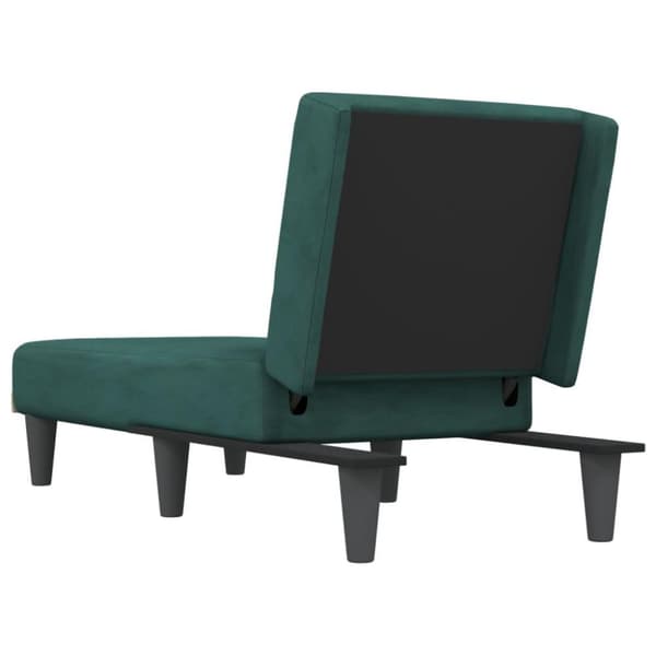 vidaXL chaiselong velour mørkegrøn