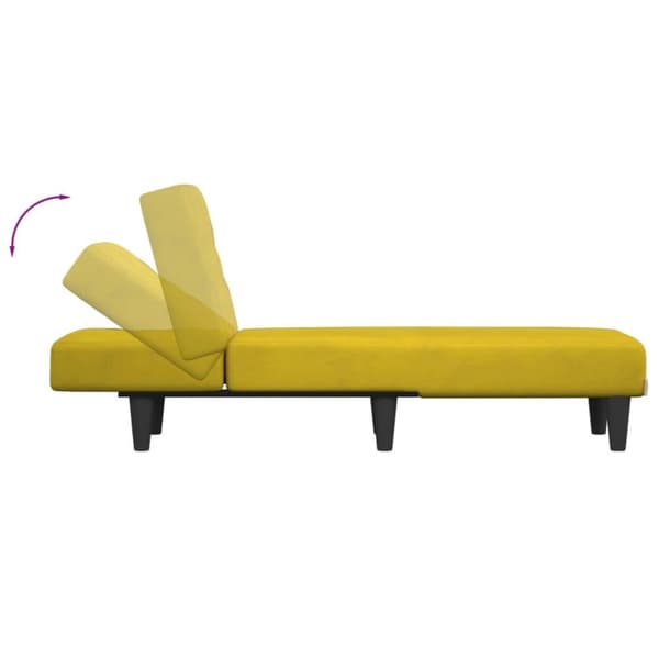 vidaXL chaiselong velour gul