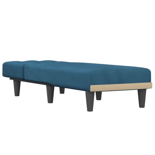 vidaXL chaiselong velour blå