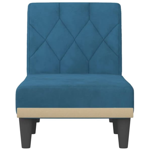 vidaXL chaiselong velour blå