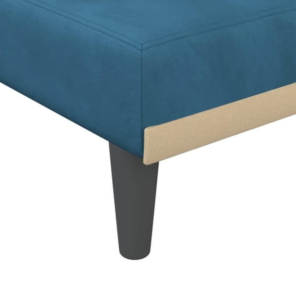 vidaXL chaiselong velour blå