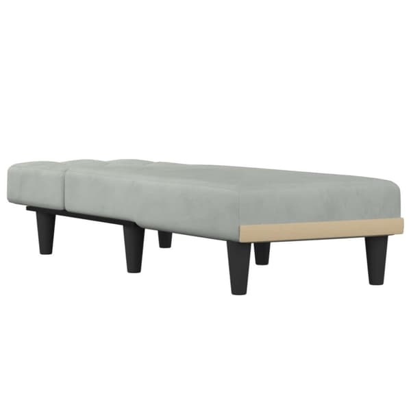 vidaXL chaiselong velour lysegrå