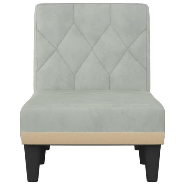 vidaXL chaiselong velour lysegrå