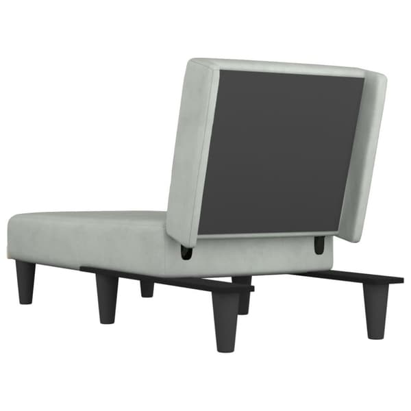 vidaXL chaiselong velour lysegrå