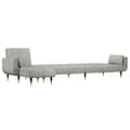 Miniatyrbillede 4 af 11: vidaXL L-formet sovesofa 275x140x70 cm velour lysegrå
