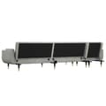 Miniatyrbillede 5 af 11: vidaXL L-formet sovesofa 275x140x70 cm velour lysegrå