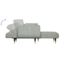Miniatyrbillede 6 af 11: vidaXL L-formet sovesofa 275x140x70 cm velour lysegrå