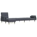 Miniatyrbillede 4 af 11: vidaXL L-formet sovesofa 271x140x70 cm velour mørkegrå