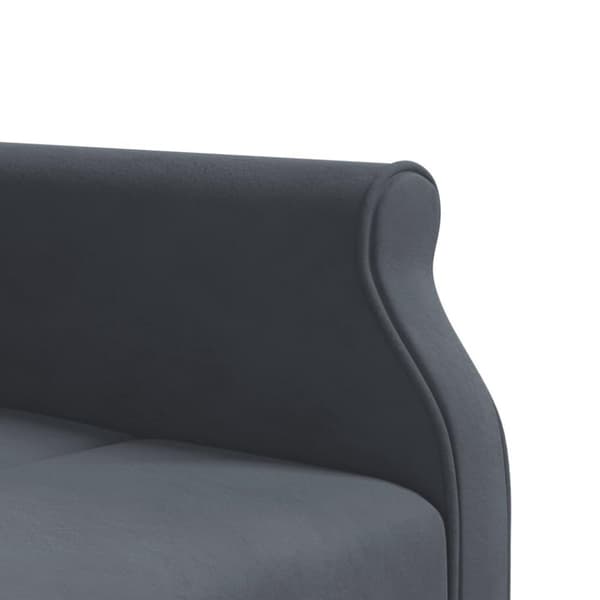vidaXL L-formet sovesofa 271x140x70 cm velour mørkegrå