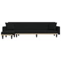 Miniatyrbillede 3 af 11: vidaXL L-formet sovesofa 275x140x70 cm stof sort