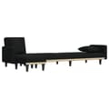 Miniatyrbillede 4 af 11: vidaXL L-formet sovesofa 275x140x70 cm stof sort