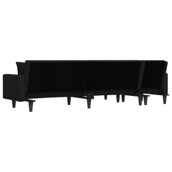 vidaXL L-formet sovesofa 275x140x70 cm stof sort