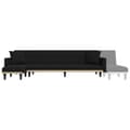 Miniatyrbillede 7 af 11: vidaXL L-formet sovesofa 275x140x70 cm stof sort