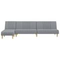 Miniatyrbillede 3 af 11: vidaXL L-formet sovesofa 255x140x70 cm stof lysegrå