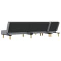 Miniatyrbillede 5 af 11: vidaXL L-formet sovesofa 255x140x70 cm stof lysegrå