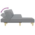 Miniatyrbillede 6 af 11: vidaXL L-formet sovesofa 255x140x70 cm stof lysegrå