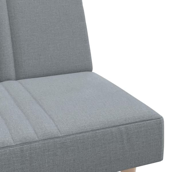 vidaXL L-formet sovesofa 255x140x70 cm stof lysegrå