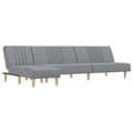 Miniatyrbillede 1 af 11: vidaXL L-formet sovesofa 255x140x70 cm stof lysegrå