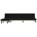 Miniatyrbillede 3 af 11: vidaXL L-formet sovesofa 255x140x70 cm stof sort