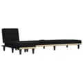 Miniatyrbillede 4 af 11: vidaXL L-formet sovesofa 255x140x70 cm stof sort