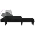 Miniatyrbillede 6 af 11: vidaXL L-formet sovesofa 255x140x70 cm stof sort