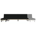 Miniatyrbillede 7 af 11: vidaXL L-formet sovesofa 255x140x70 cm stof sort