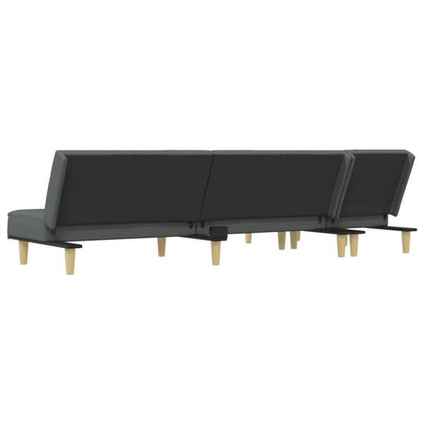 vidaXL L-formet sovesofa 255x140x70 cm stof mørkegrå