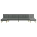Miniatyrbillede 7 af 11: vidaXL L-formet sovesofa 255x140x70 cm stof mørkegrå