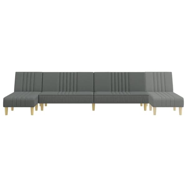 vidaXL L-formet sovesofa 255x140x70 cm stof mørkegrå