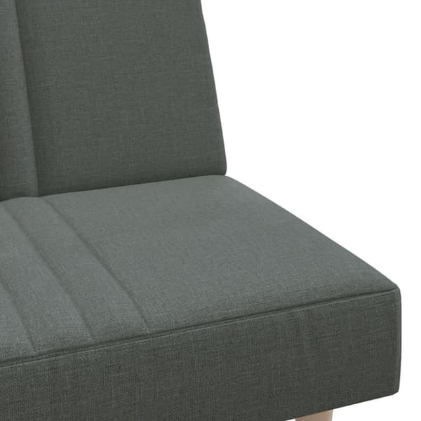 vidaXL L-formet sovesofa 255x140x70 cm stof mørkegrå