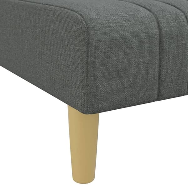 vidaXL L-formet sovesofa 255x140x70 cm stof mørkegrå