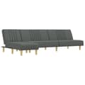 Miniatyrbillede 1 af 11: vidaXL L-formet sovesofa 255x140x70 cm stof mørkegrå